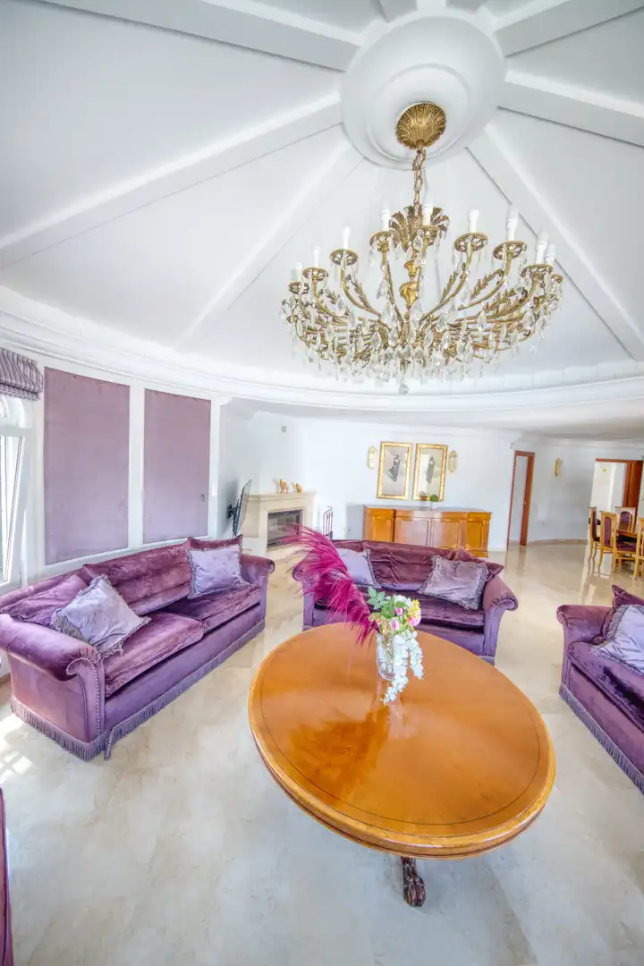 Living room of Houses for sale in Benalmádena  with Air Conditioner, Private garden and Parquet flooring
