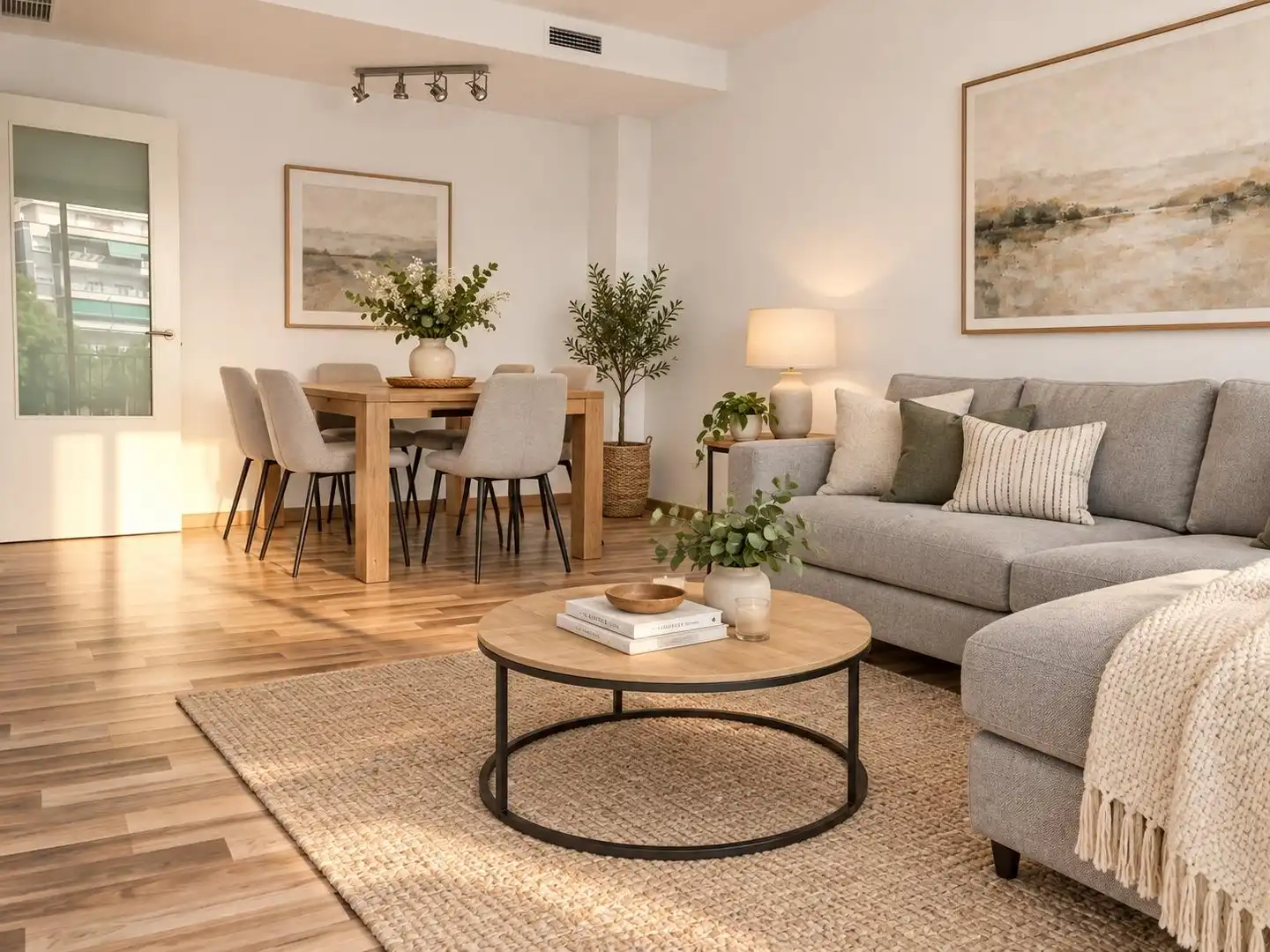 Sala de estar de Piso en venta en L'Hospitalet de Llobregat con Aire acondicionado, Calefacción y Jardín privado