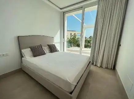 Schlafzimmer von Haus oder Chalet zur Miete in Santa Eulària des Riu mit Klimaanlage, Terrasse und Schwimmbad