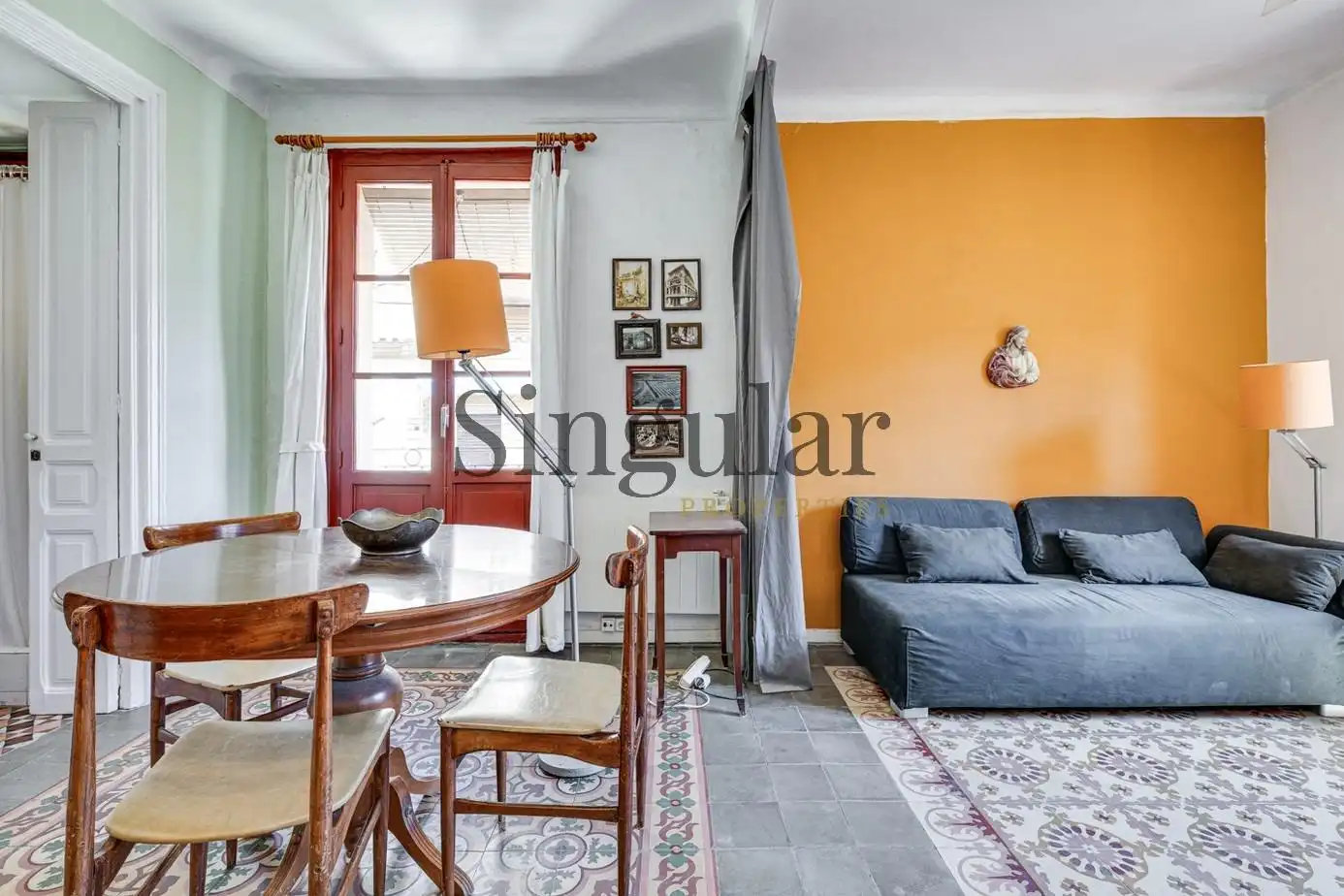 Sala de estar de Piso en venta en Barcelona con Balcón