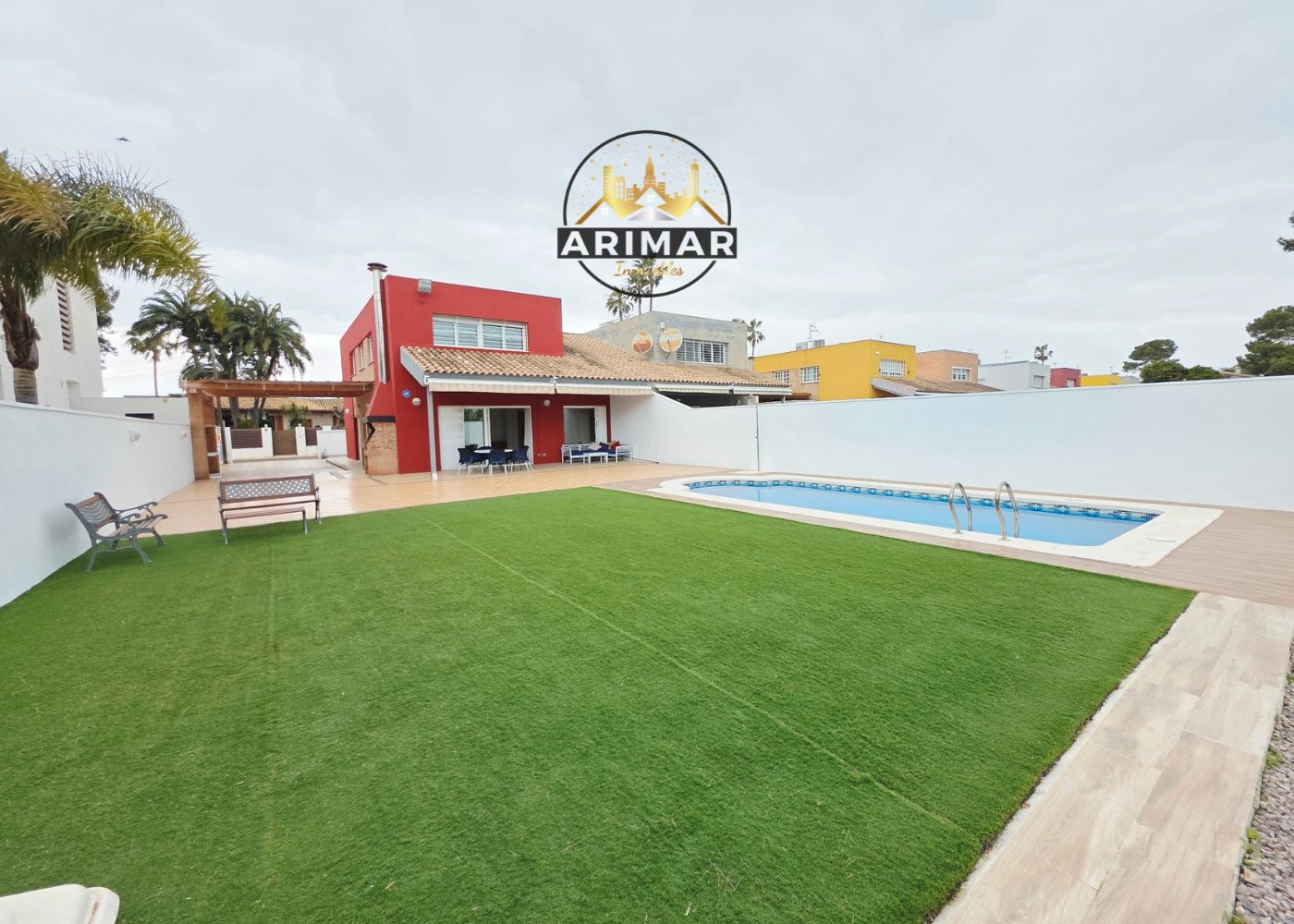 Garden of Single-family semi-detached for rent to own in Castellón de la Plana / Castelló de la Plana  with Air Conditioner, Heating and Private garden