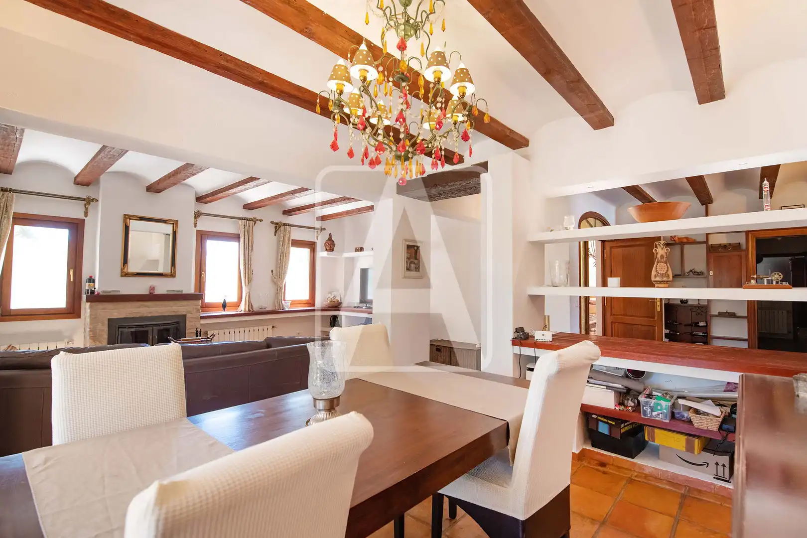 Comedor de Finca rústica en venta en Benissa con Aire acondicionado, Calefacción y Jardín privado