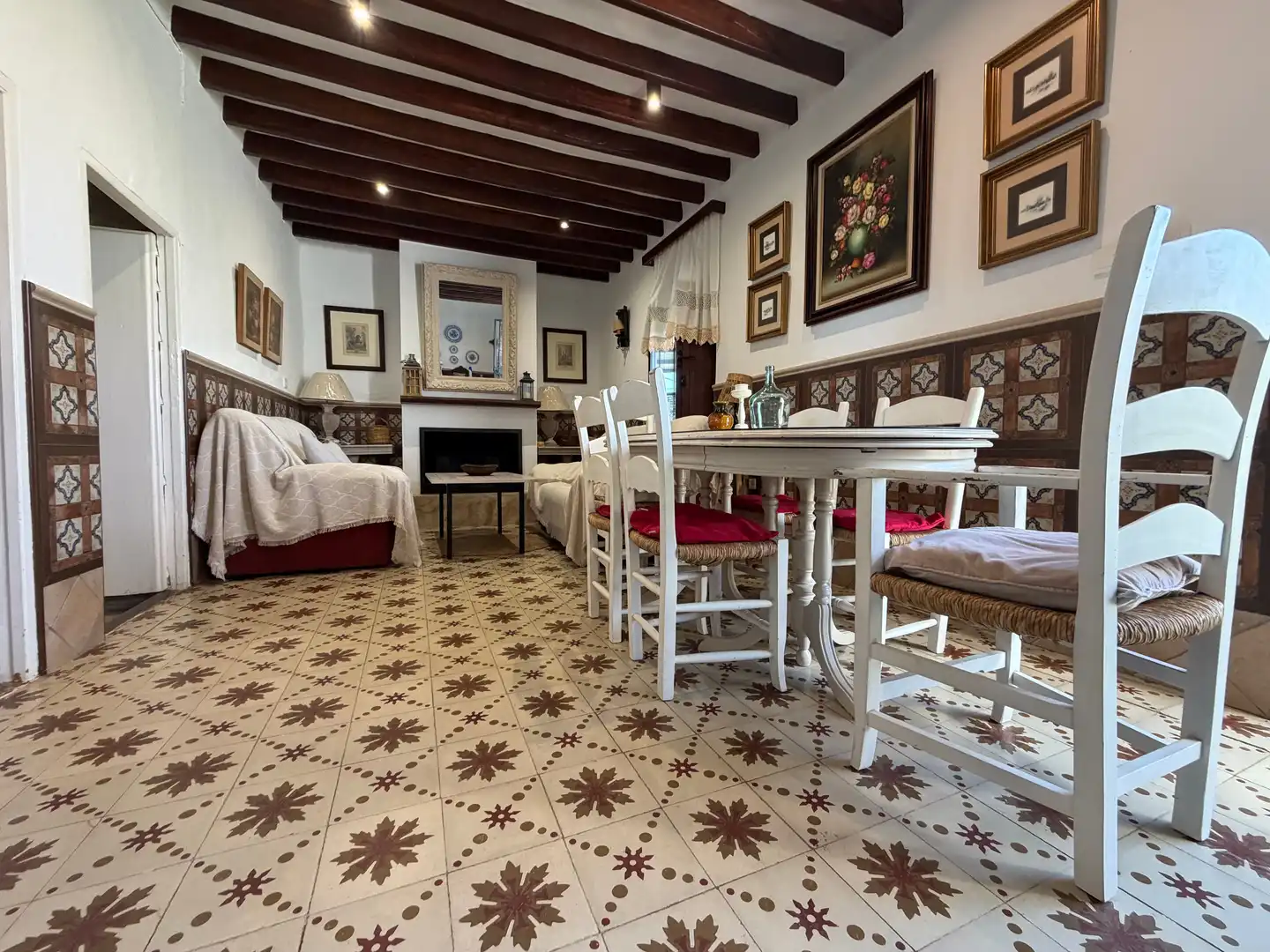 Menjador de Finca rústica en venda en Villanueva del Trabuco amb Jardí privat, Terrassa i Traster