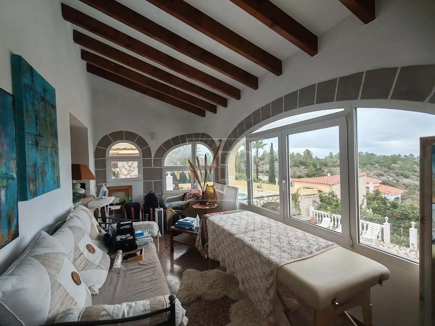 Living room of Houses for sale in Dénia  with Air Conditioner, Private garden and Terrace