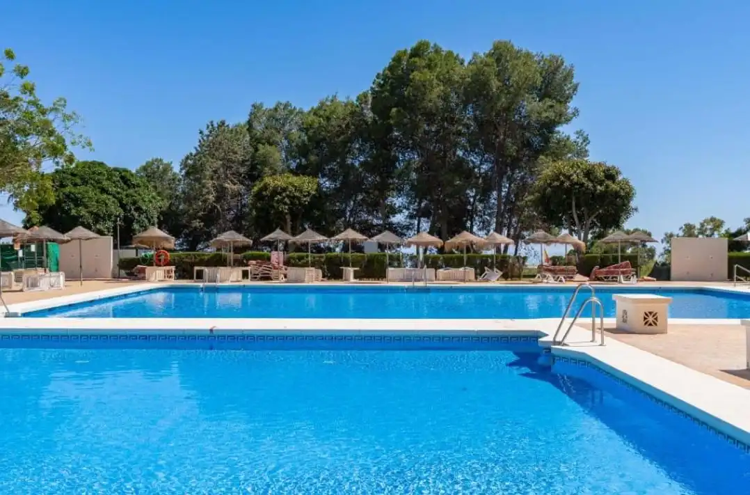 Piscina de Estudio de alquiler en Benalmádena con Aire acondicionado, Terraza y Amueblado