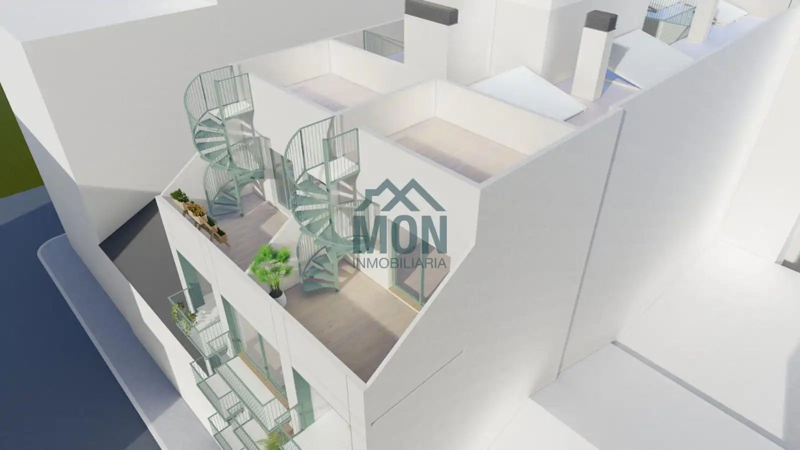 Schlafzimmer von Dachboden zum Verkauf in Paterna mit Klimaanlage, Terrasse und Ofen