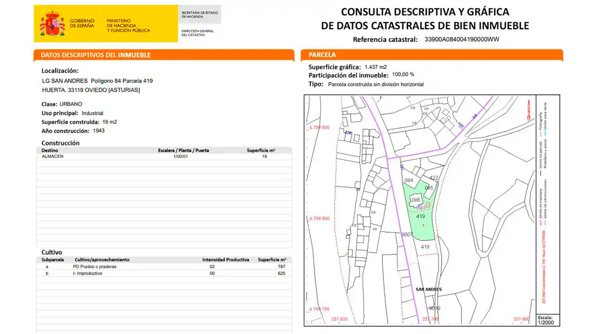 Edifici en venda a AN ANDRES Nº 95 PG 84 PARCELA 419, 419, San Claudio - Trubia - Las Caldas