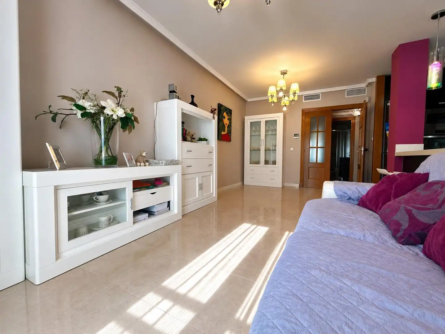 Wohnzimmer von Wohnung zum Verkauf in El Ejido mit Klimaanlage, Heizung und Abstellraum