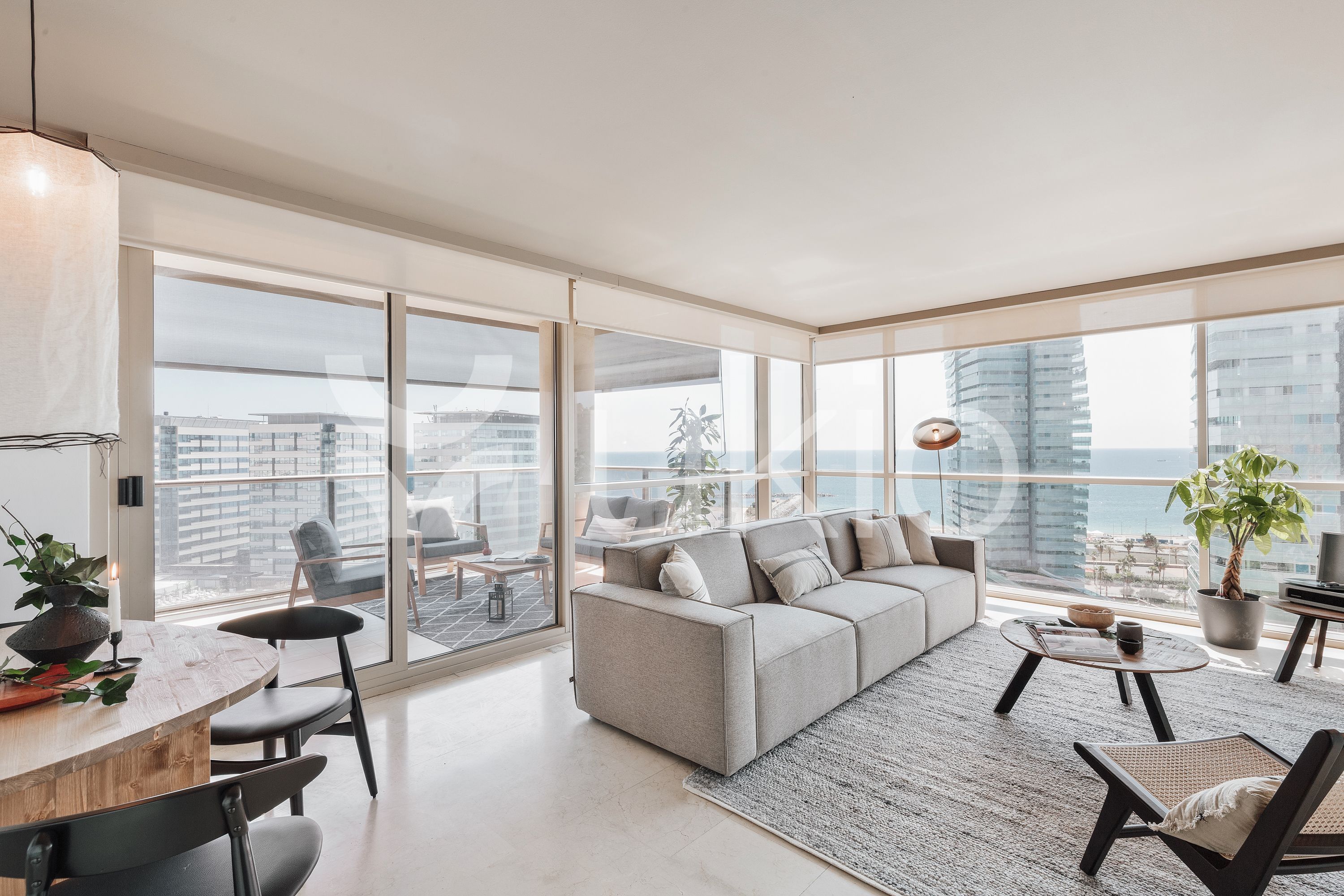 Sala d'estar de Apartament de lloguer en  Barcelona Capital amb Aire condicionat, Calefacció i Terrassa