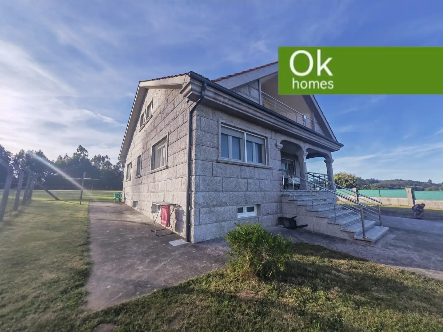 Vista exterior de Casa o xalet en venda en Melide amb Calefacció, Jardí privat i Parquet