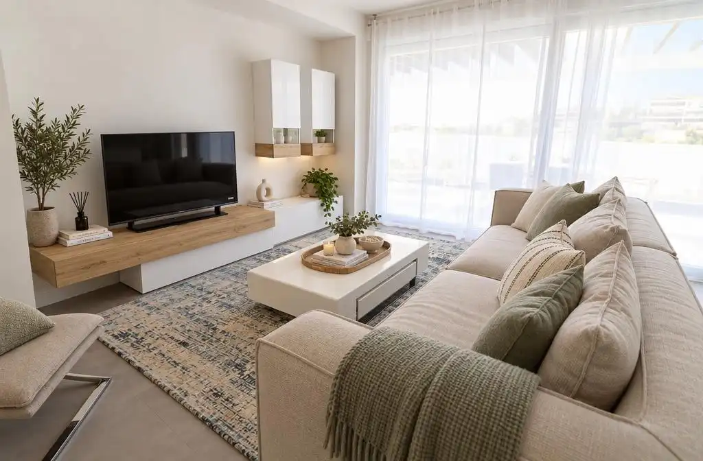 Sala d'estar de Apartament de lloguer en La Cala Mijas