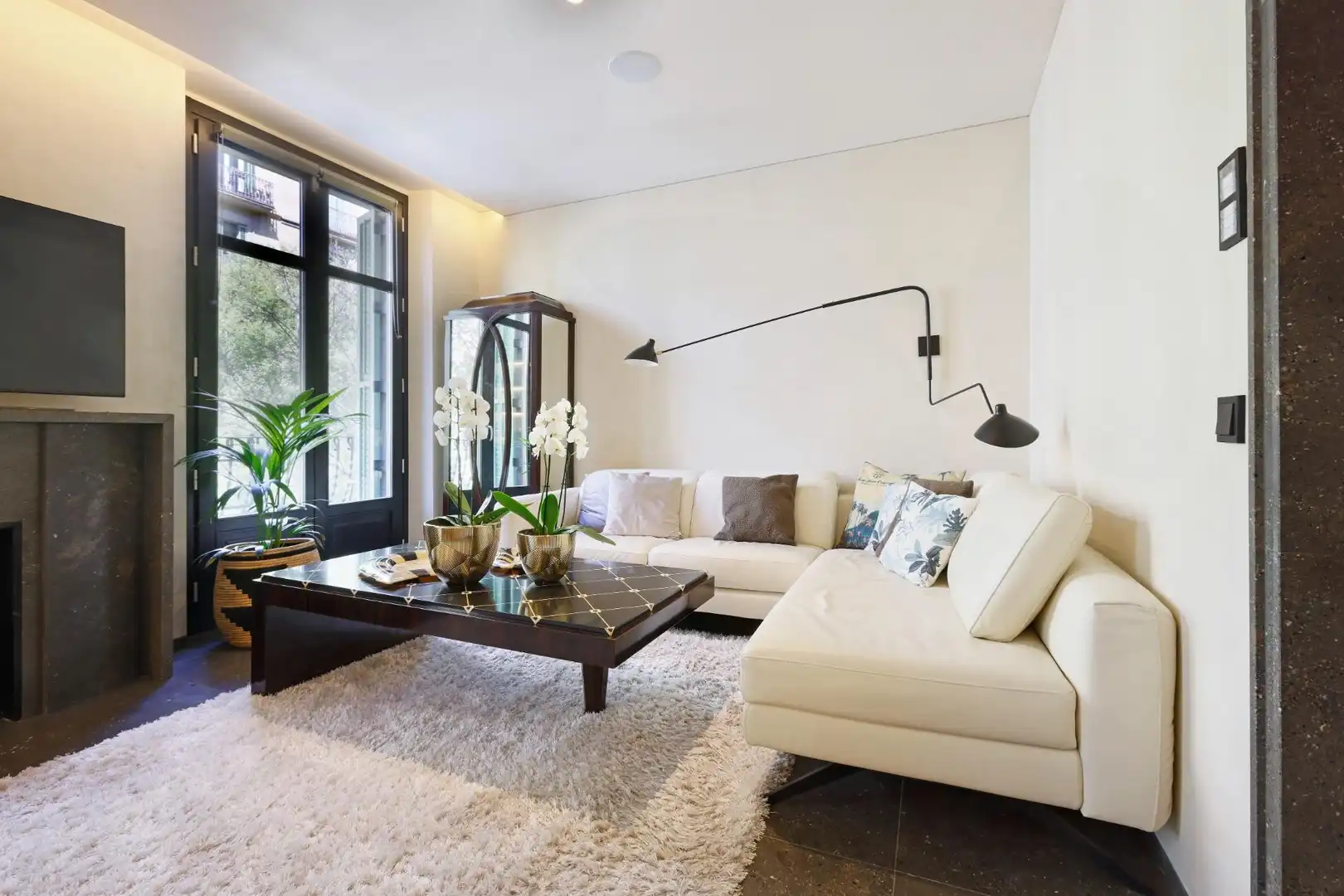 Sala d'estar de Apartament en venda en Barcelona amb Aire condicionat, Calefacció i Terrassa