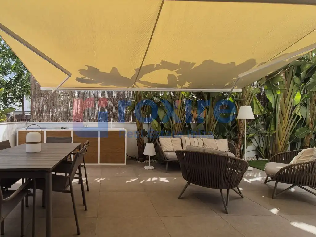 Terrasse von Erdgeschoss zur Miete in Sant Antoni de Portmany mit Klimaanlage, Heizung und Terrasse