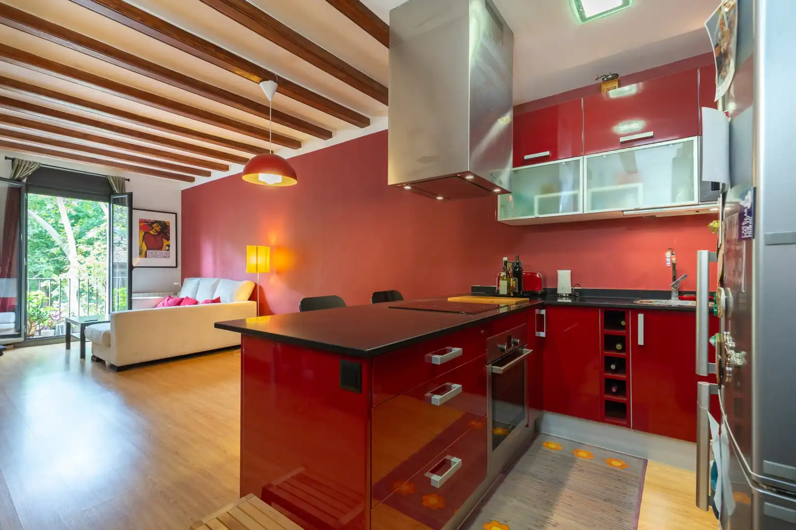 Kitchen of Flat for sale in  Barcelona Capital  with Air Conditioner, Heating and Furnished