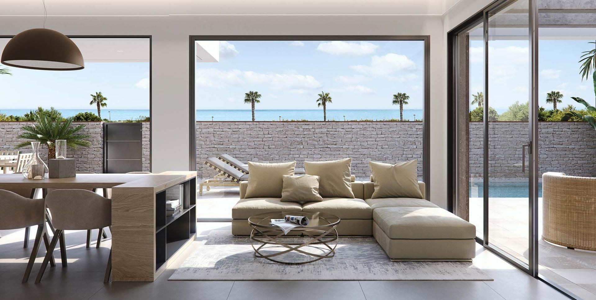 Sala de estar de Casa o chalet en venta en Pilar de la Horadada con Jardín privado, Terraza y Piscina