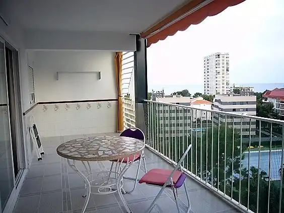 Terraza de Apartamento de alquiler en Benicasim / Benicàssim con Terraza, Amueblado y Lavadora