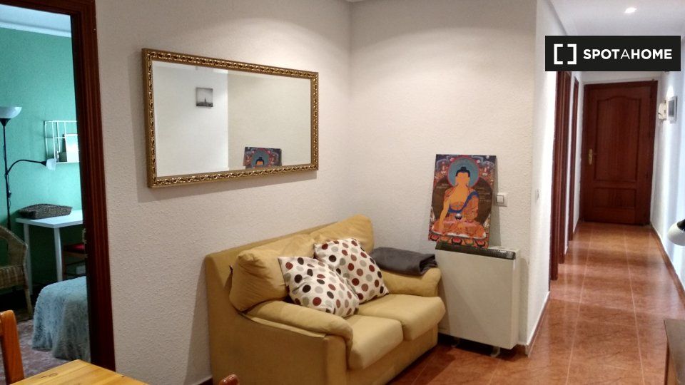 Sala d'estar de Pis de lloguer en  Madrid Capital amb Aire condicionat, Calefacció i Moblat