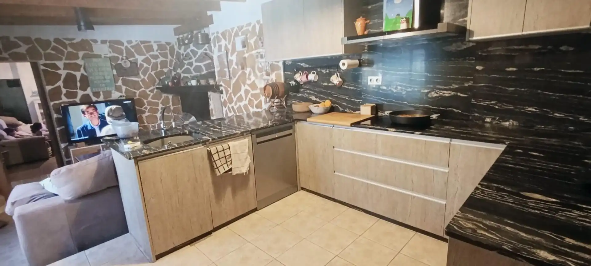 Cocina de Casa o chalet en venta en Algueña con Jardín privado, Terraza y Trastero
