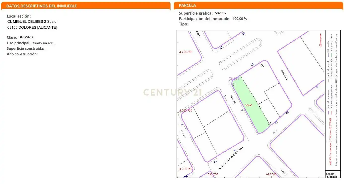 Terreno residencial en venta en Calle Miguel Delibes, 2, Dolores, Spain, imagen 9