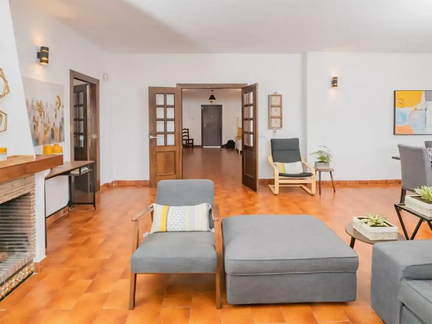 Sala de estar de Casa o chalet de alquiler en Benalmádena con Aire acondicionado, Jardín privado y Piscina