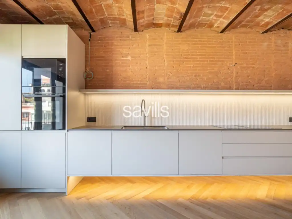 Cocina de Apartamento en venta en Barcelona con Aire acondicionado y Terraza