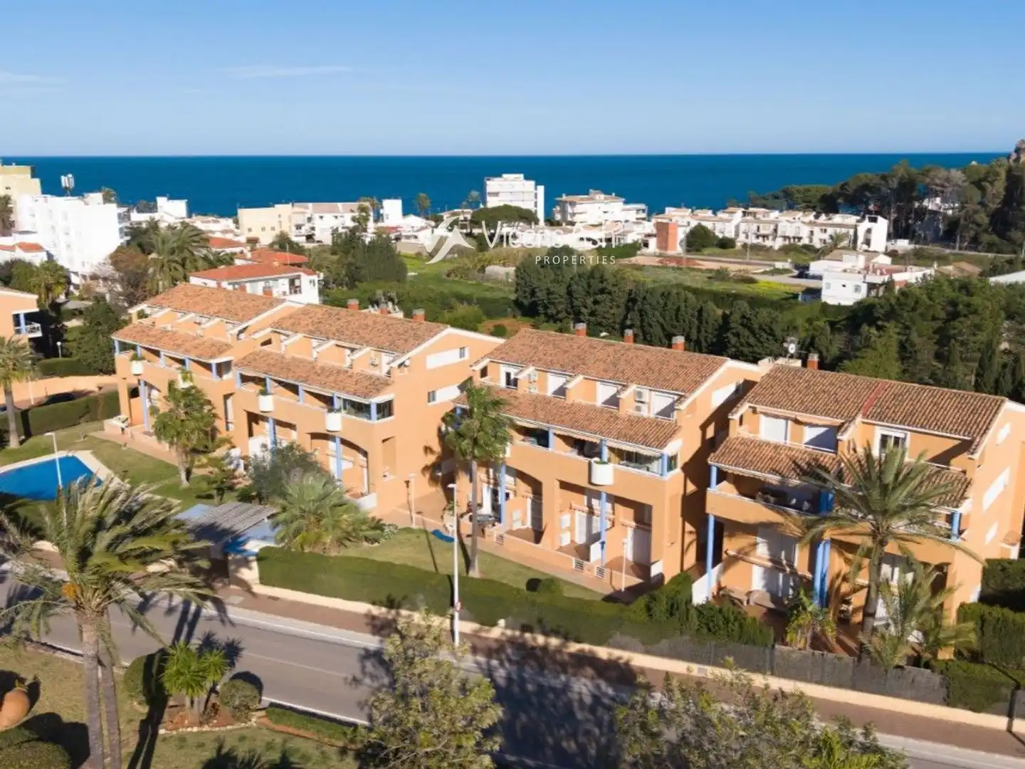 Außenansicht von Wohnung zum Verkauf in Jávea / Xàbia mit Klimaanlage, Terrasse und Schwimmbad