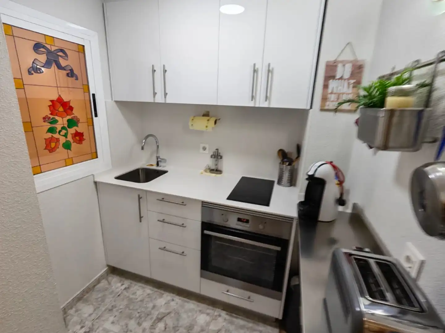 Cuina de Estudi de lloguer en Murcia amb Aire condicionat, Calefacció i Moblat