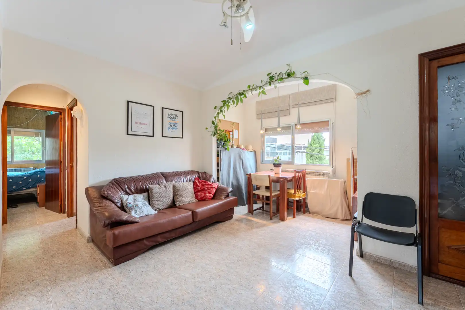 Sala de estar de Piso en venta en Girona con Amueblado