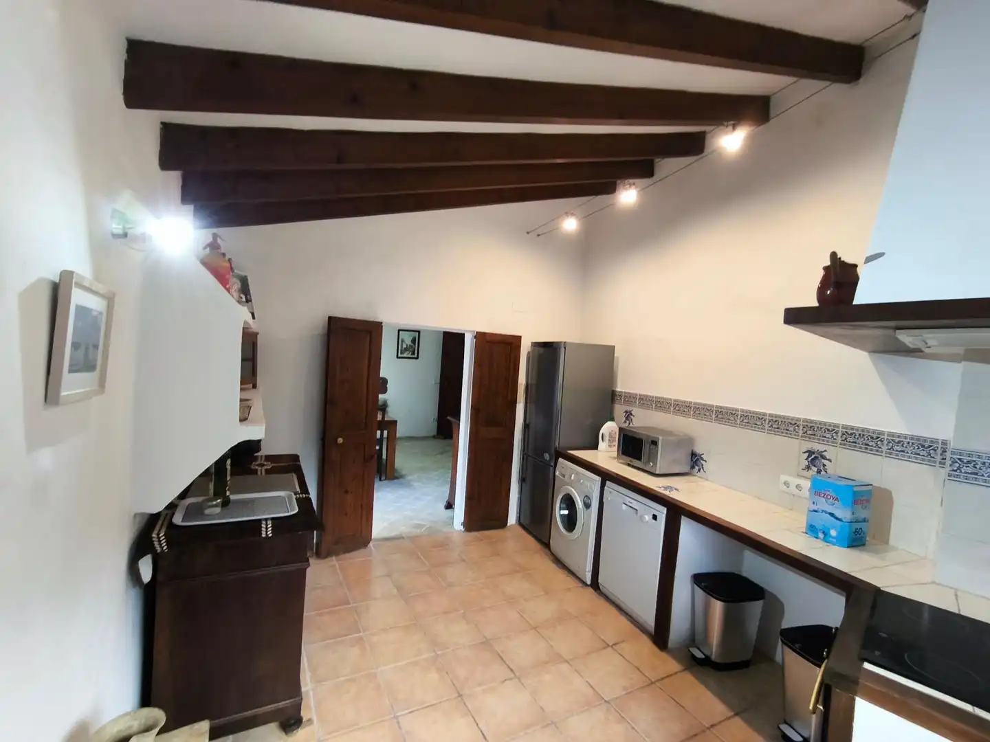 Cuina de Finca rústica de lloguer en Sóller amb Calefacció