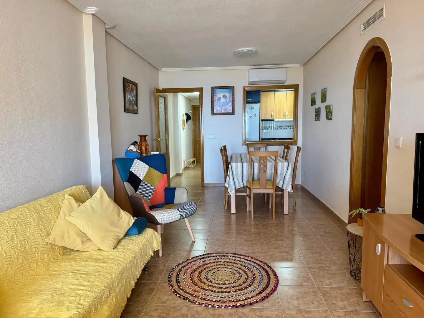 Living room of Apartments for rent in Alicante / Alacant  with Air Conditioner, Furnished and Community pool