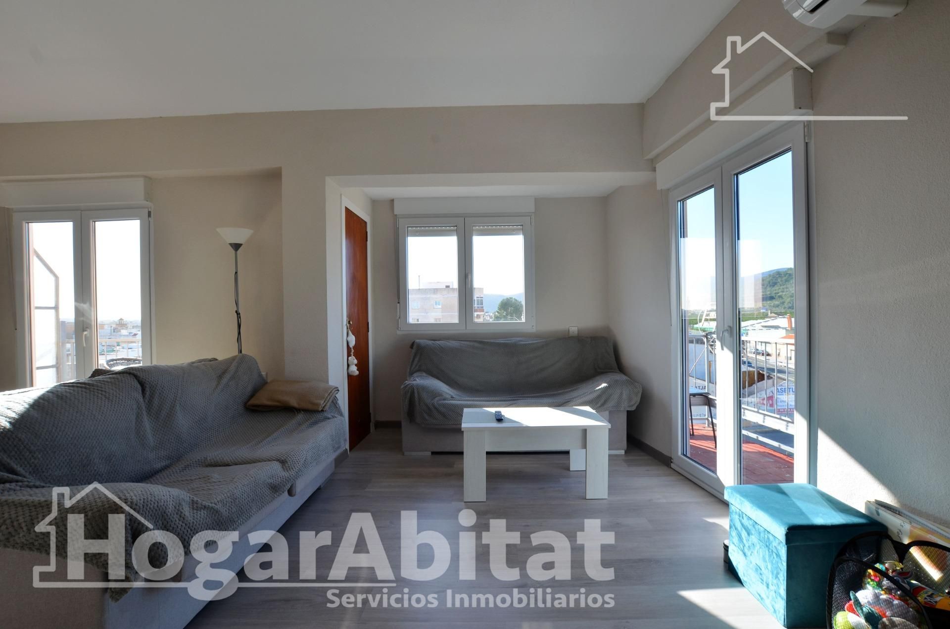Living room of Flat for sale in Xeraco  with Parquet flooring, Furnished and Balcony