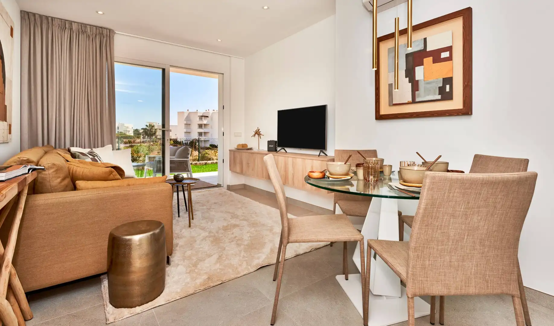 Sala de estar de Apartamento en venta en Santanyí con Aire acondicionado, Calefacción y Jardín privado