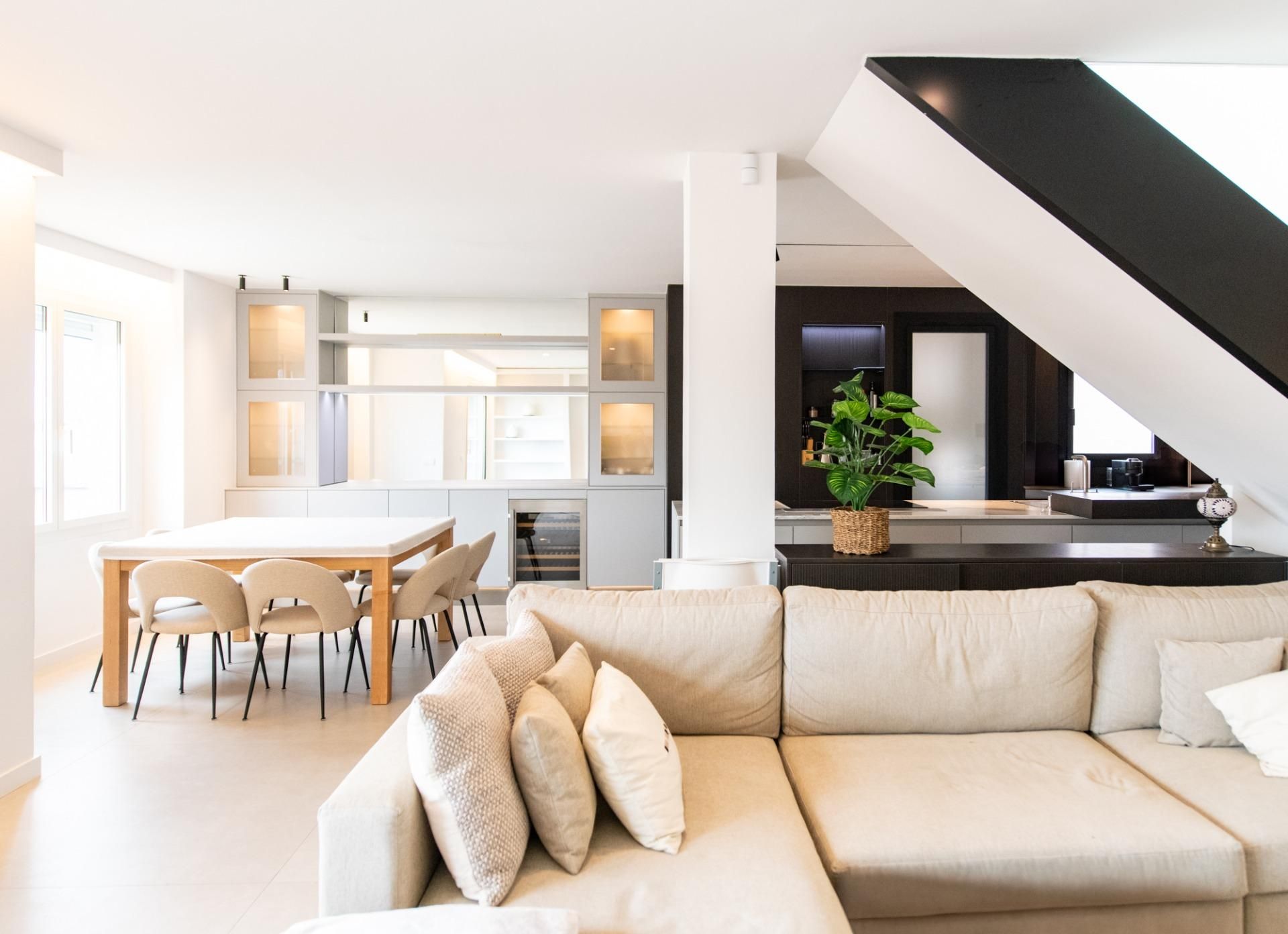 Sala d'estar de Àtic en venda en  Barcelona Capital amb Aire condicionat, Calefacció i Jardí privat