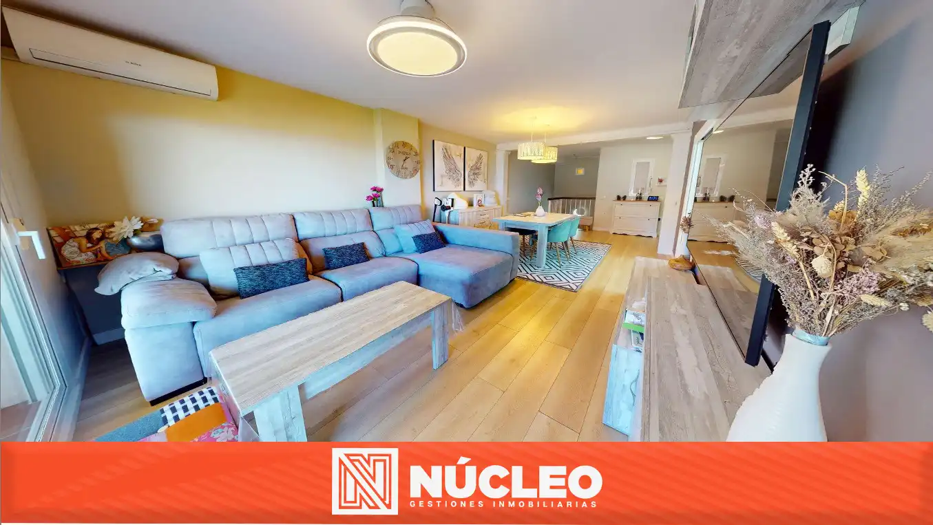 Wohnzimmer von Wohnung zum Verkauf in Mijas mit Klimaanlage, Heizung und Privatgarten