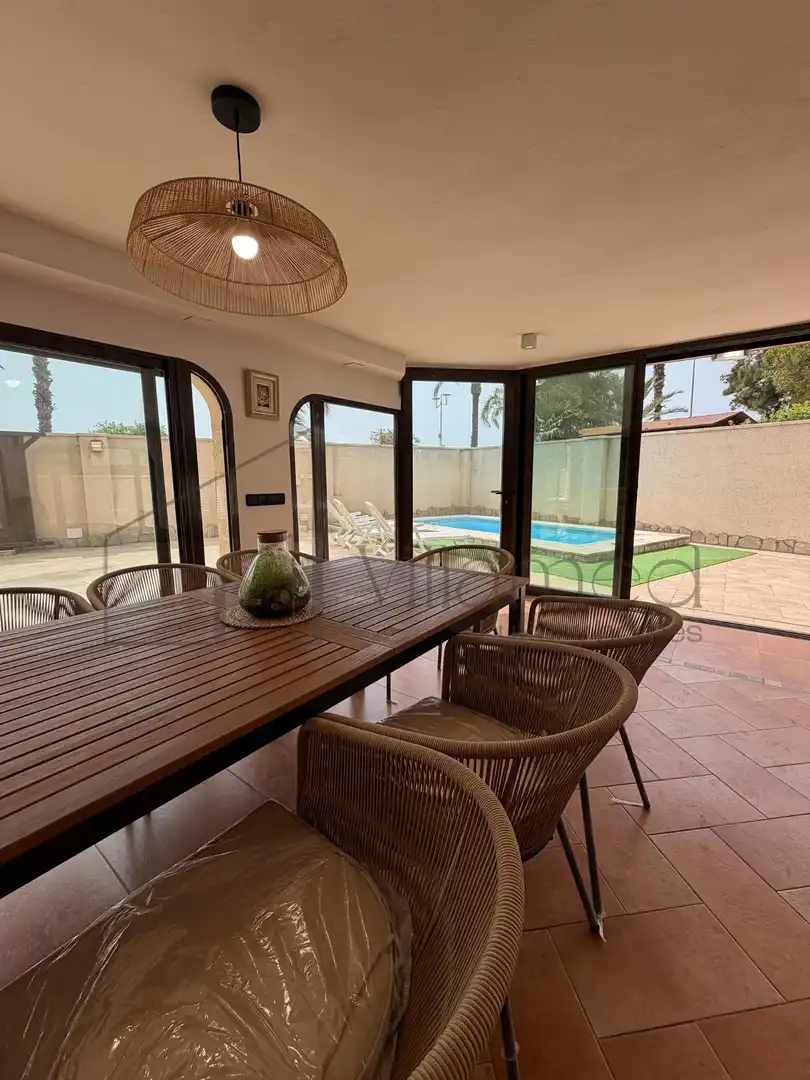 Comedor de Casa o chalet de alquiler en La Pobla de Farnals con Aire acondicionado, Calefacción y Terraza