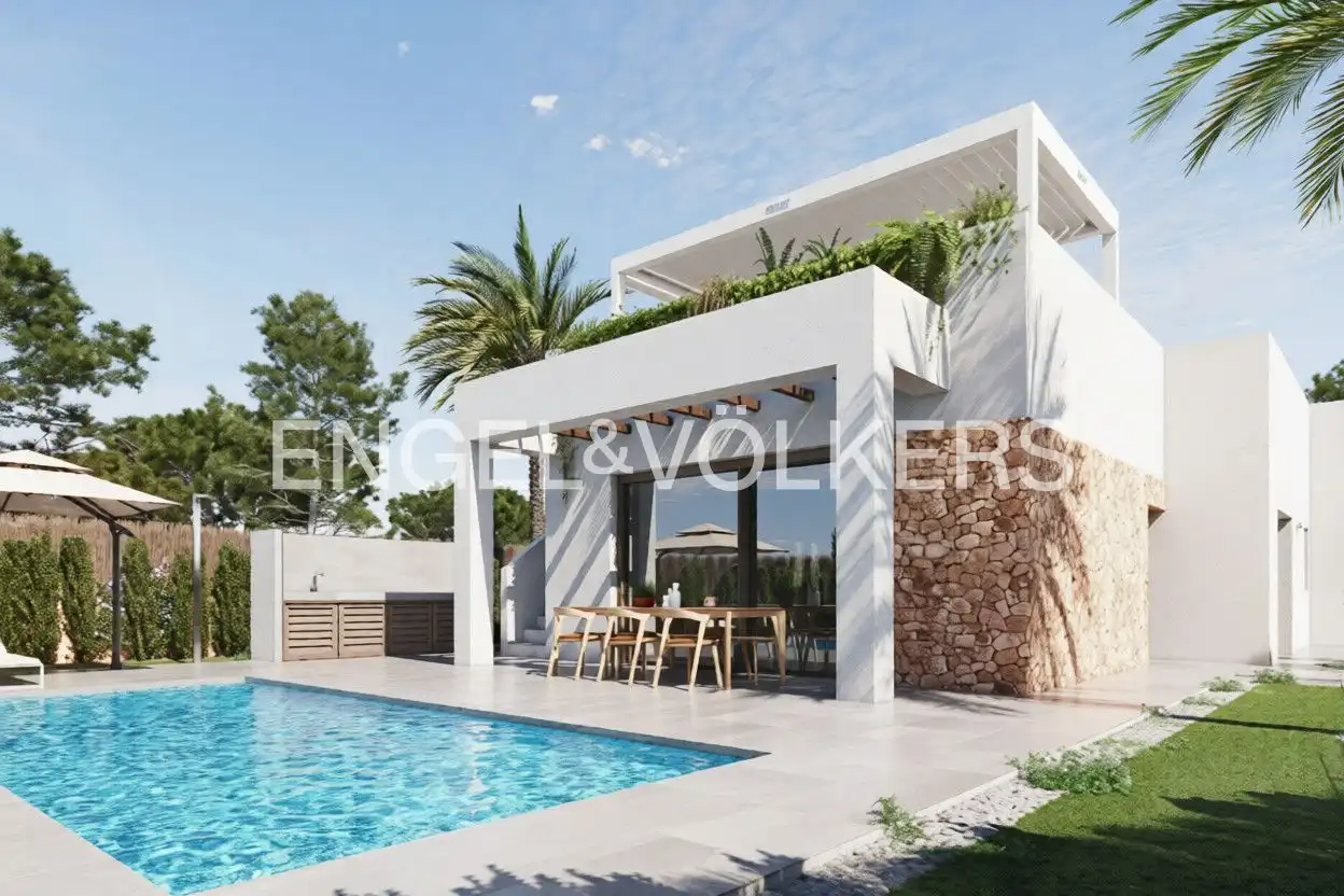 Vista exterior de Casa o xalet en venda en Orihuela amb Aire condicionat, Calefacció i Jardí privat