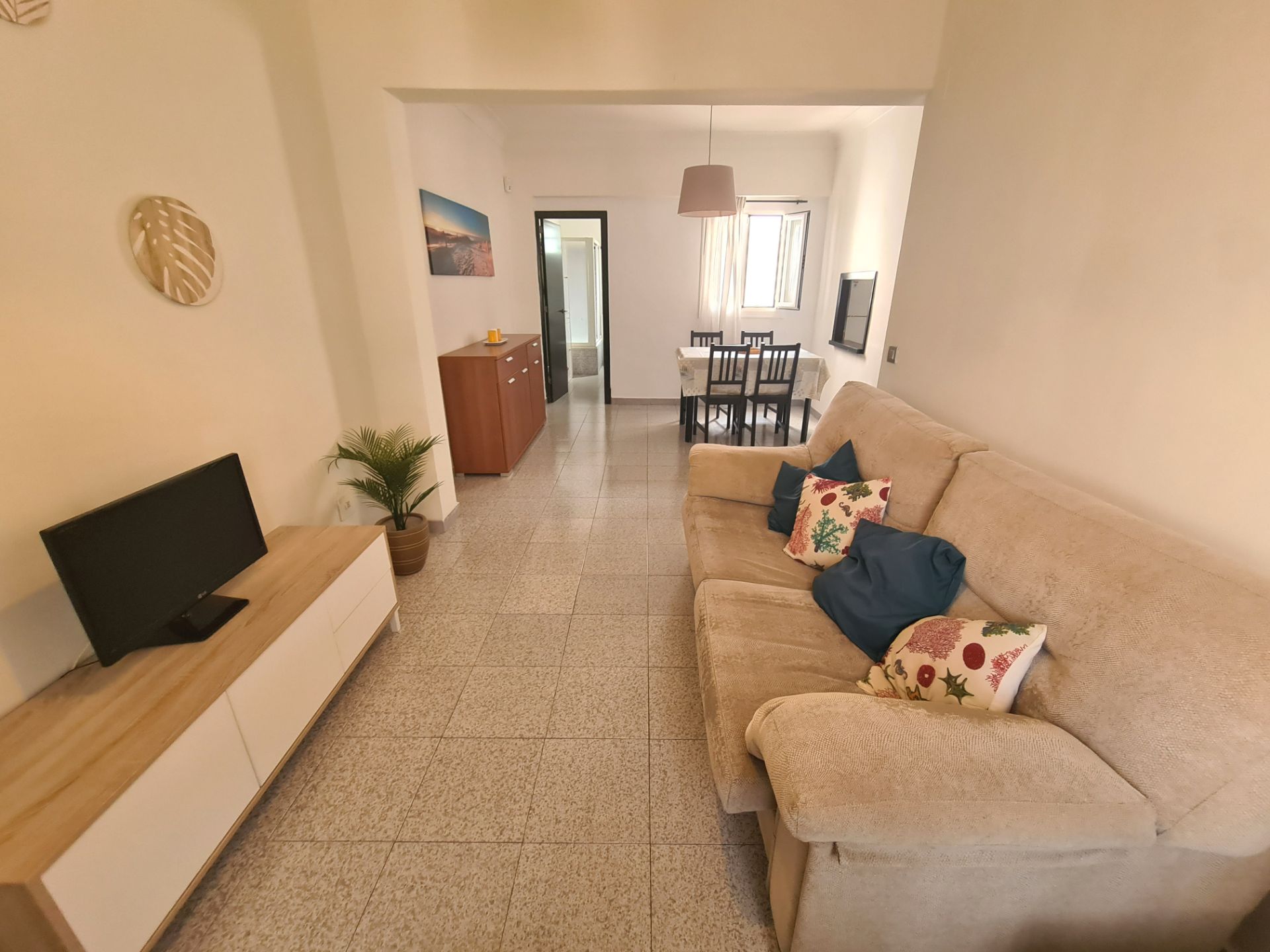 Living room of Flat to rent in  Palma de Mallorca  with Furnished, Oven and Washing machine