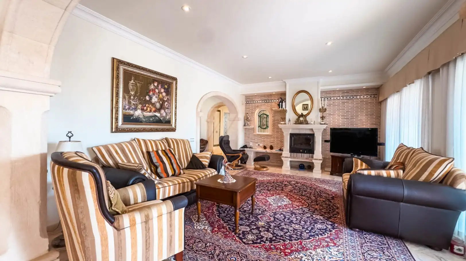 Sala de estar de Casa o chalet en venta en Moraira con Aire acondicionado, Calefacción y Jardín privado