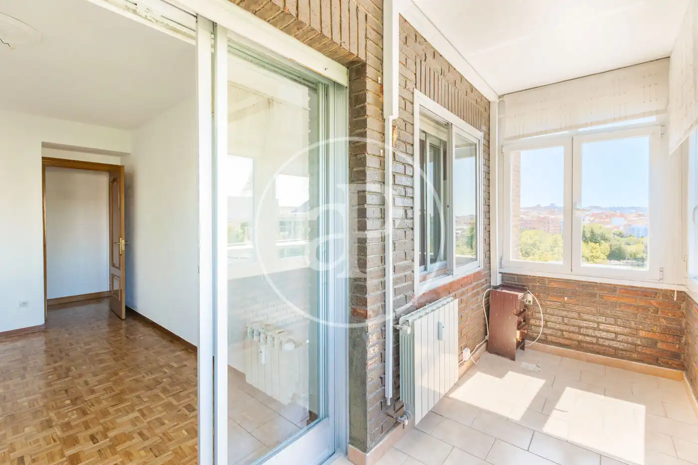 Balcony of Flat for rent in Madrid  with Air Conditioner, Heating and Private garden