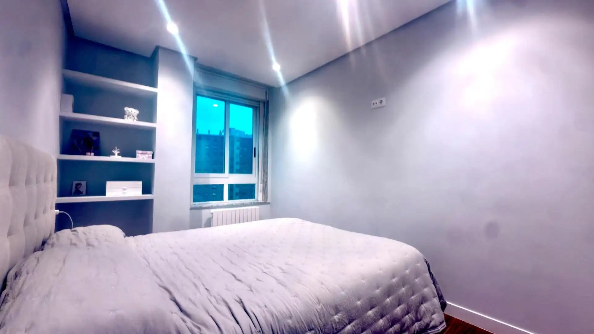 Bedroom of Flat for sale in Ourense Capital   with Heating, Parquet flooring and Furnished