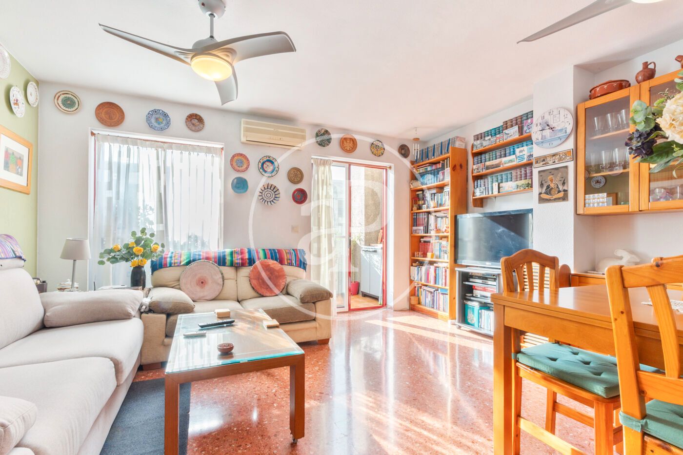 Sala de estar de Piso en venta en  Valencia Capital con Calefacción, Amueblado y Balcón