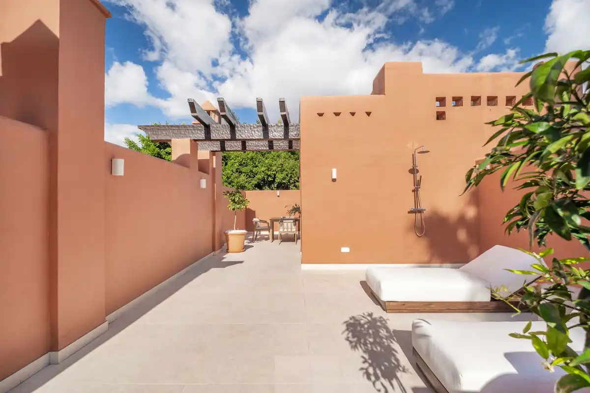 Terrassa de Casa o xalet de lloguer en Marbella amb Aire condicionat, Jardí privat i Piscina