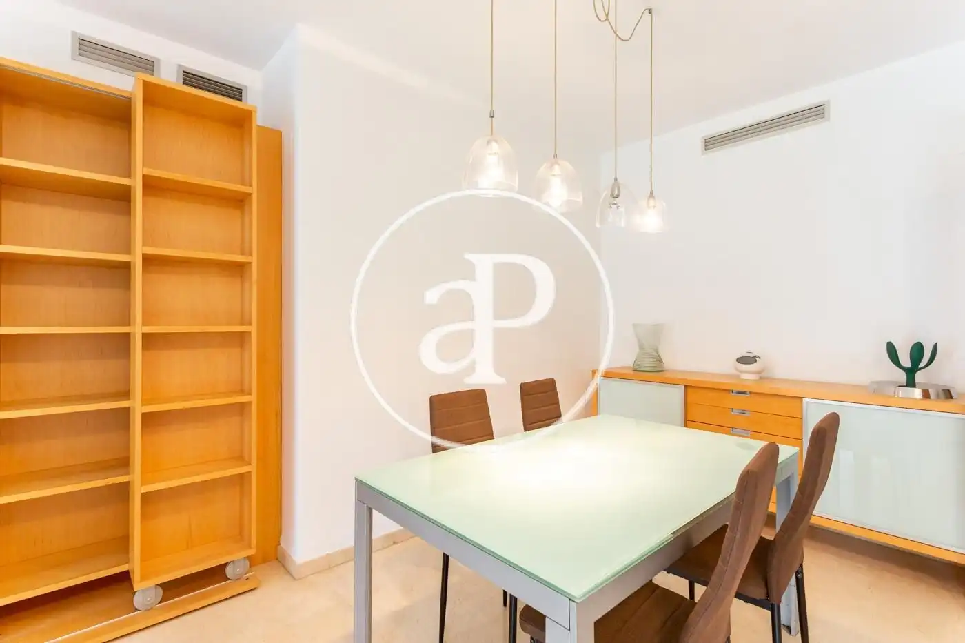 Dining room of Flat for rent in Valencia  with Air Conditioner, Heating and Private garden