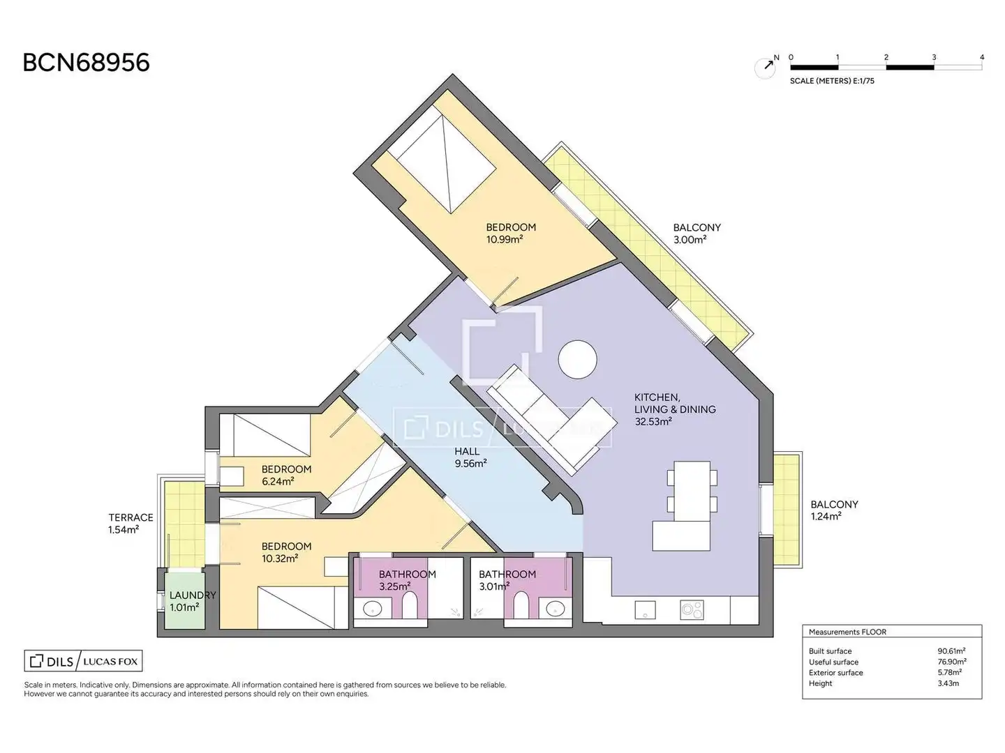 Piso en venta en Barcelona con Aire acondicionado, Calefacción y Parquet