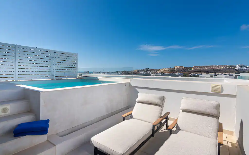 Terrassa de Casa adosada en venda en Mijas amb Aire condicionat, Jardí privat i Terrassa