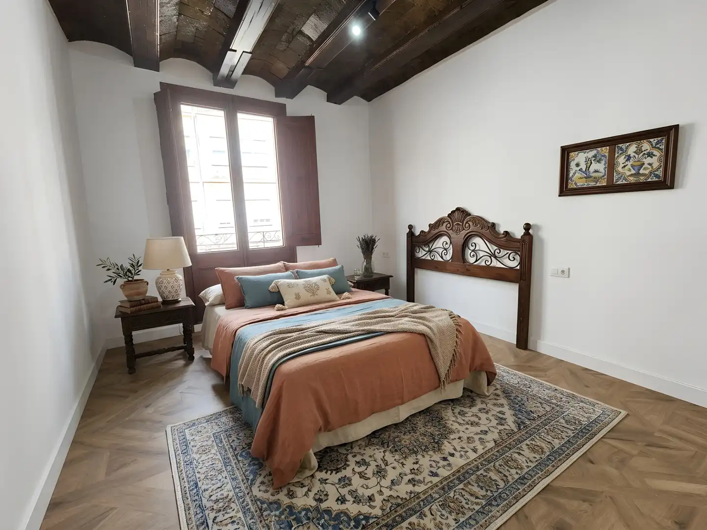 Bedroom of Flat for sale in Barcelona  with Air Conditioner, Heating and Parquet flooring