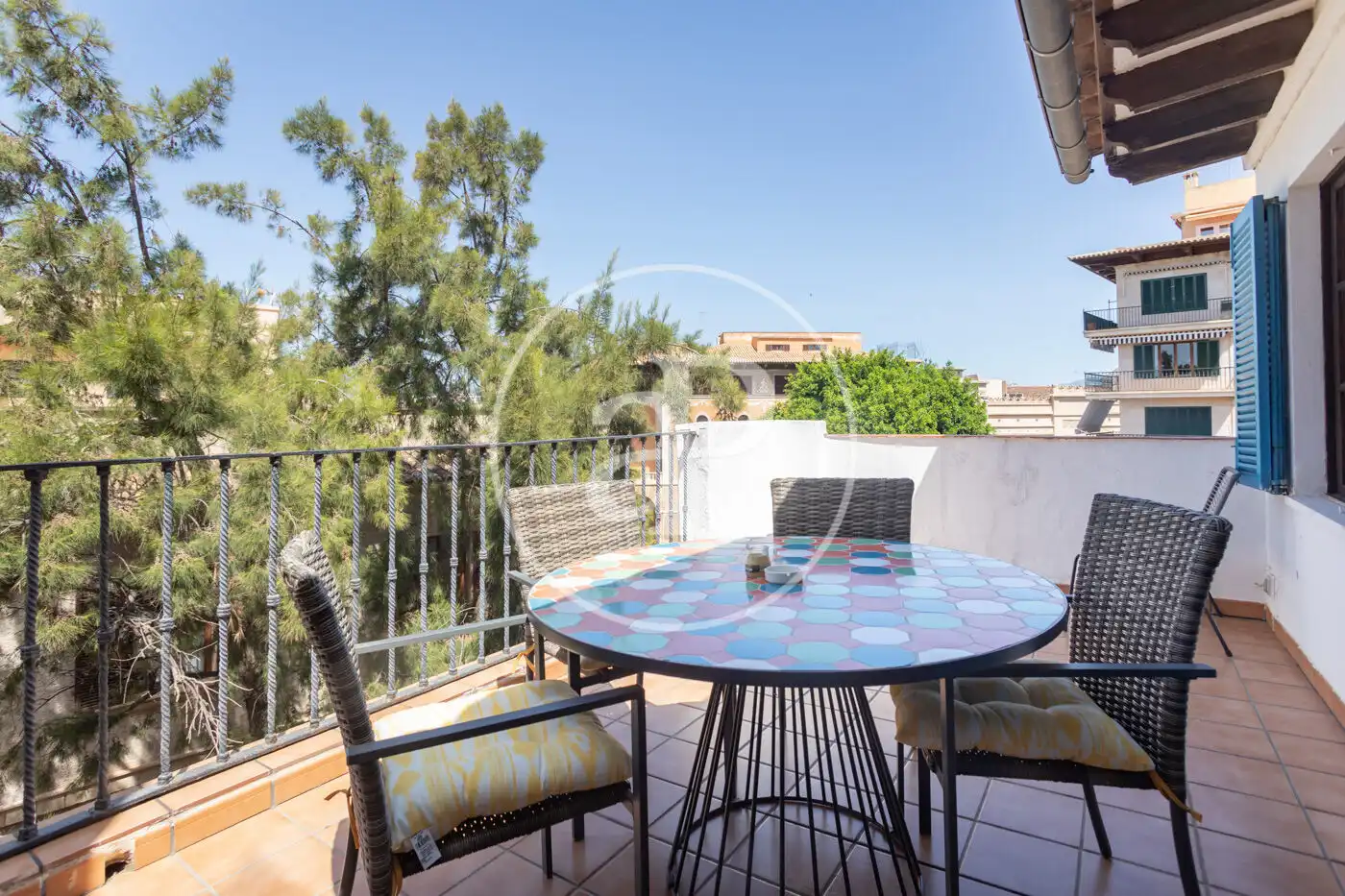 Terrassa de Pis de lloguer en  Palma de Mallorca amb Aire condicionat, Terrassa i Moblat