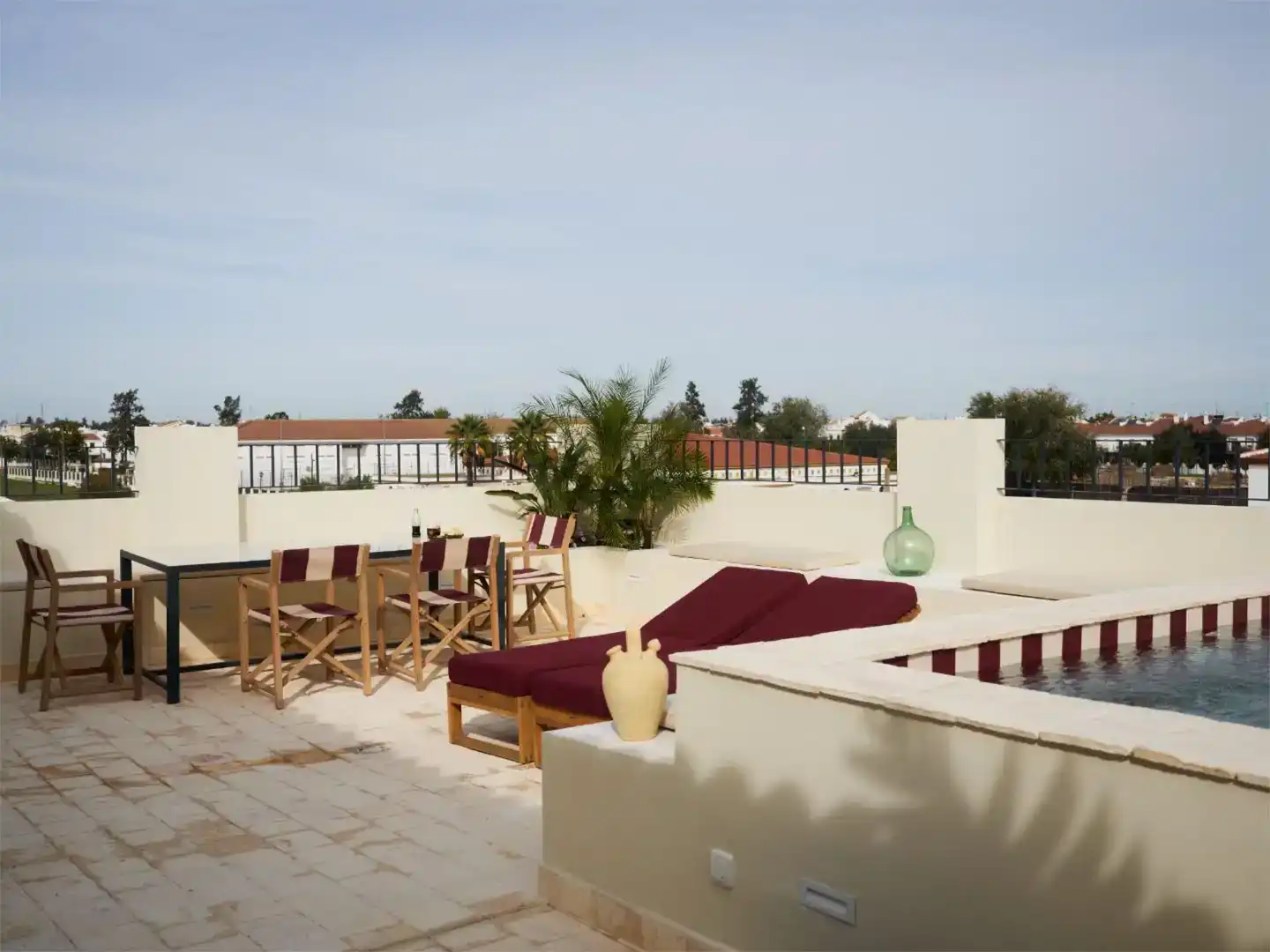 Terrasse von Haus oder Chalet zur Miete in Almonte mit Klimaanlage, Privatgarten und Schwimmbad