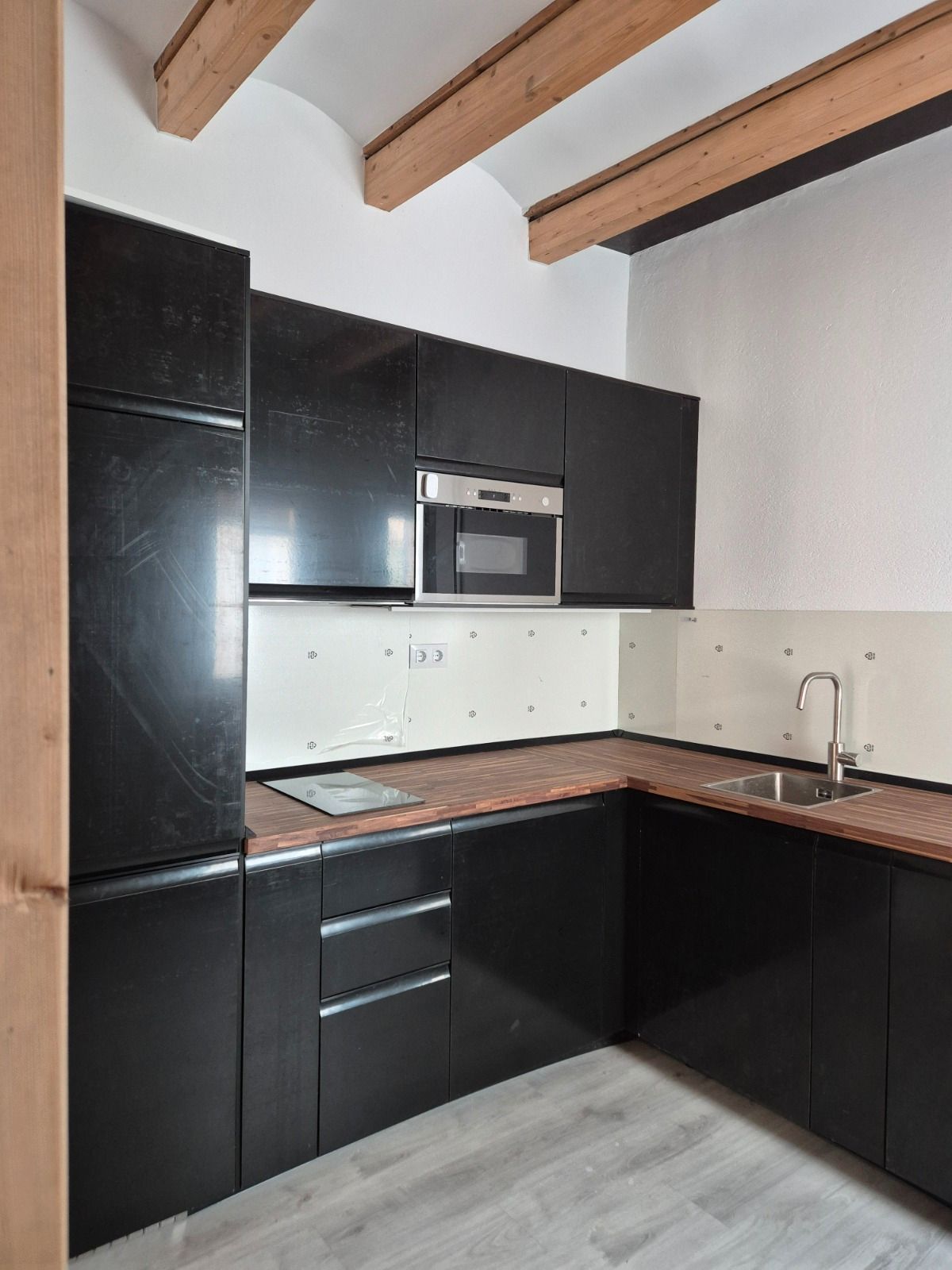 Kitchen of Flat to rent in  Madrid Capital  with Air Conditioner, Heating and Balcony