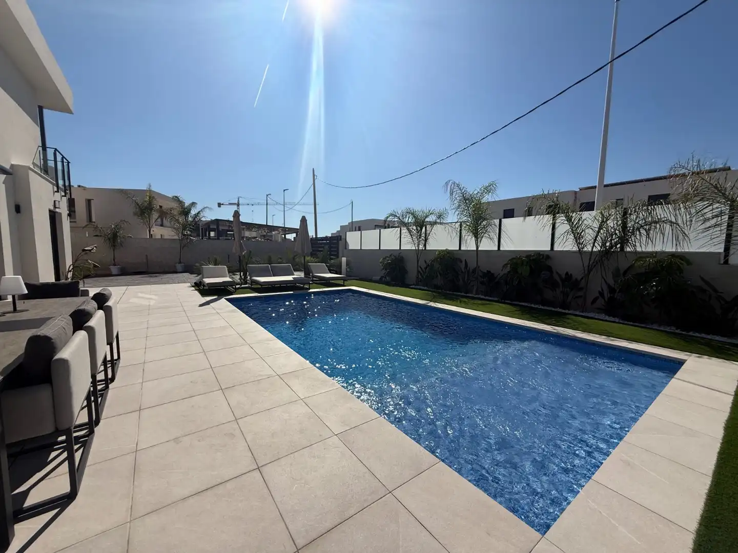 Piscina de Casa o xalet en venda en Santa Pola amb Aire condicionat, Jardí privat i Terrassa
